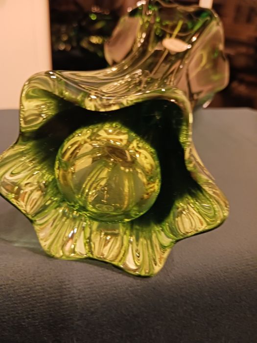 Murano wazon zielony