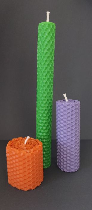 Свічки з вощини ручної роботи