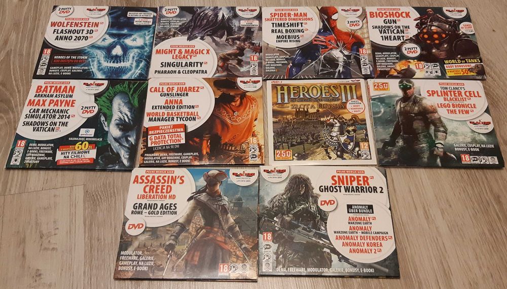 CD-Action płyty z grami od 2010 do 2017