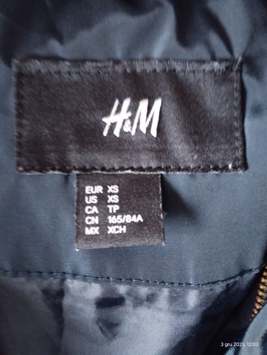 Ciepła granatowa kurtka H &M XS