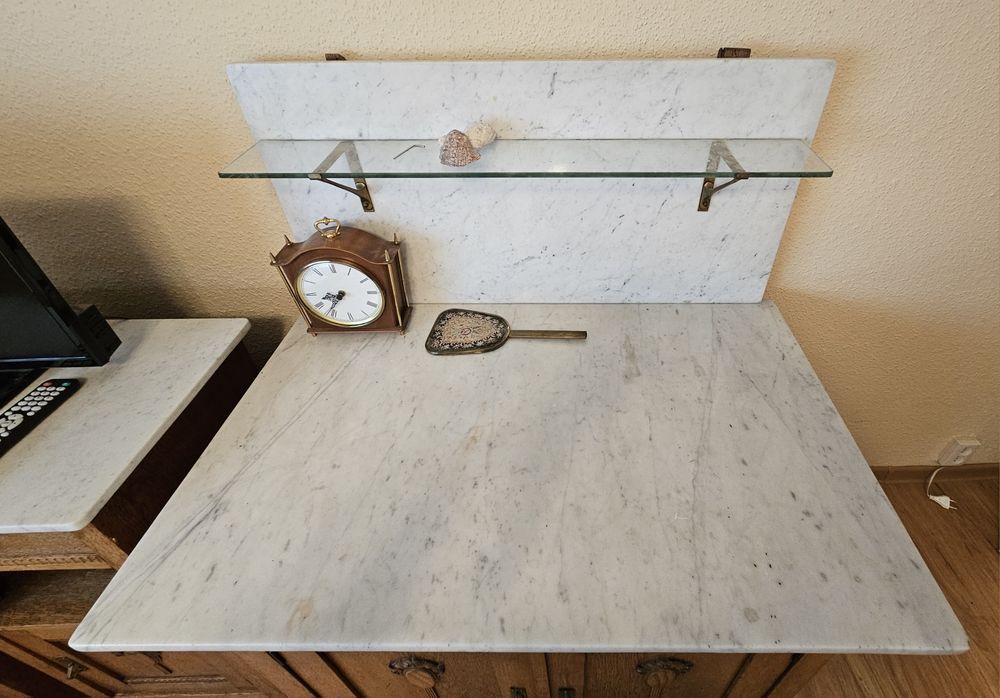 Toaletka antyczna, 2 stoliki nocne, lustro