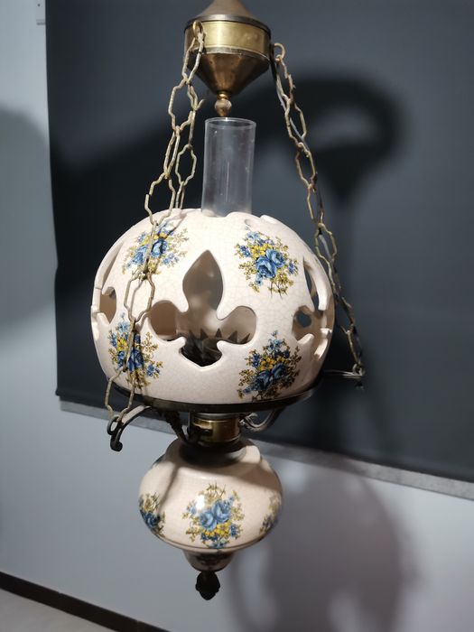 Candeeiro cerâmica antigo