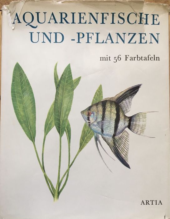 Книга об аквариумных рыбках и растениях на немецком языке, 1970 г