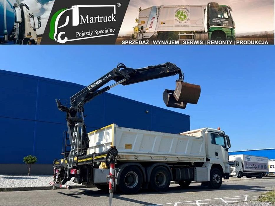 HDS dźwig Hiab X Hipro 192 radio Palfinger Fassi  HDS Hiab Fassi Palfinger HMF bardzo dobry, UDT radio, widły łyżka