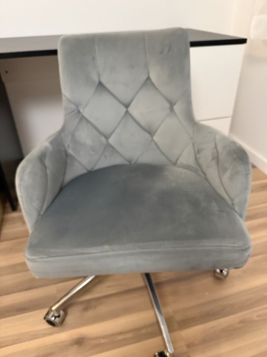 Krzesło obrotowe fotel biurowy welurowy