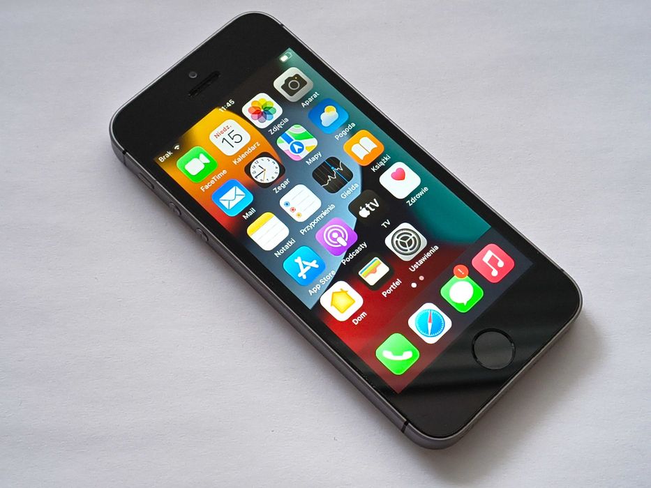iPhone SE, Space Gray, 16 GB - 100% sprawny, stan bdb, bez blokad