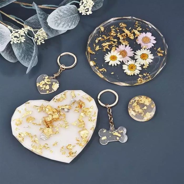 10pcs FOLHAS OURO foil talha dourada trabalhos manuais diy artesanato