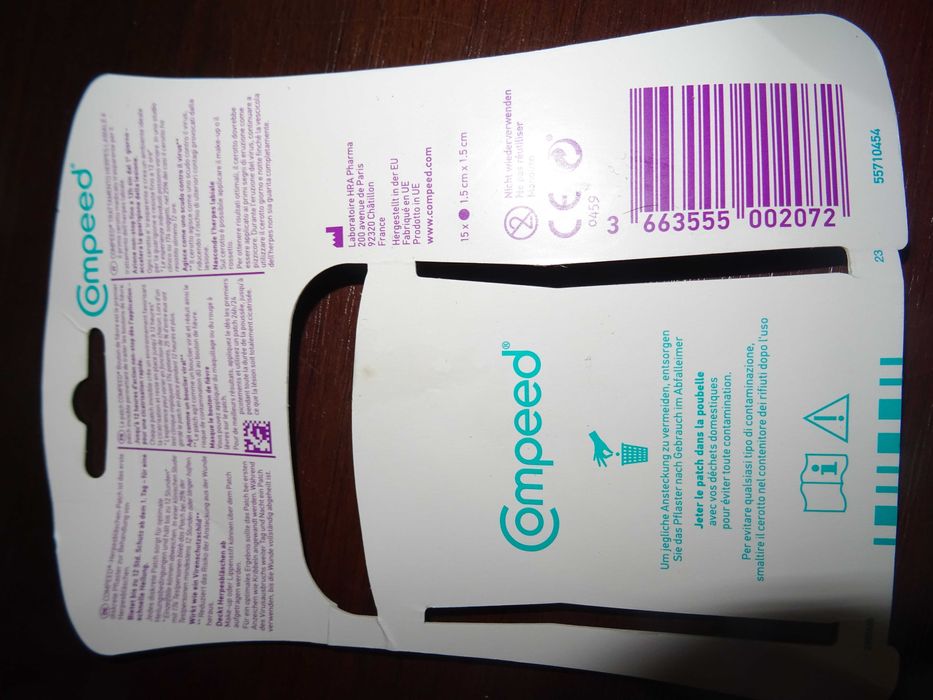 Plastry na opryszczkę Compeed 15 sztuk przezroczyste