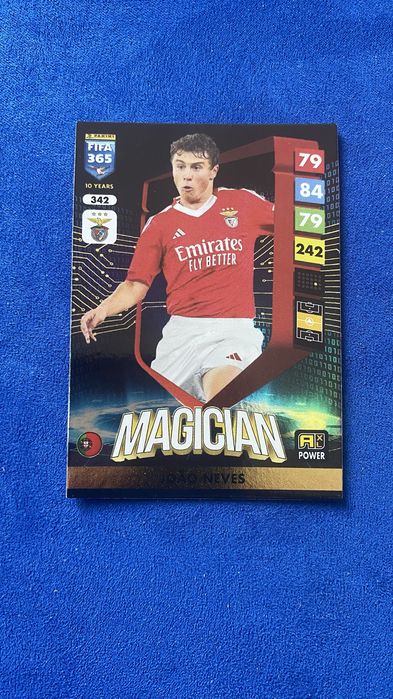João Neves Panini Adrenalyn XL FIFA 365 – Magician Carta Benfica SLB