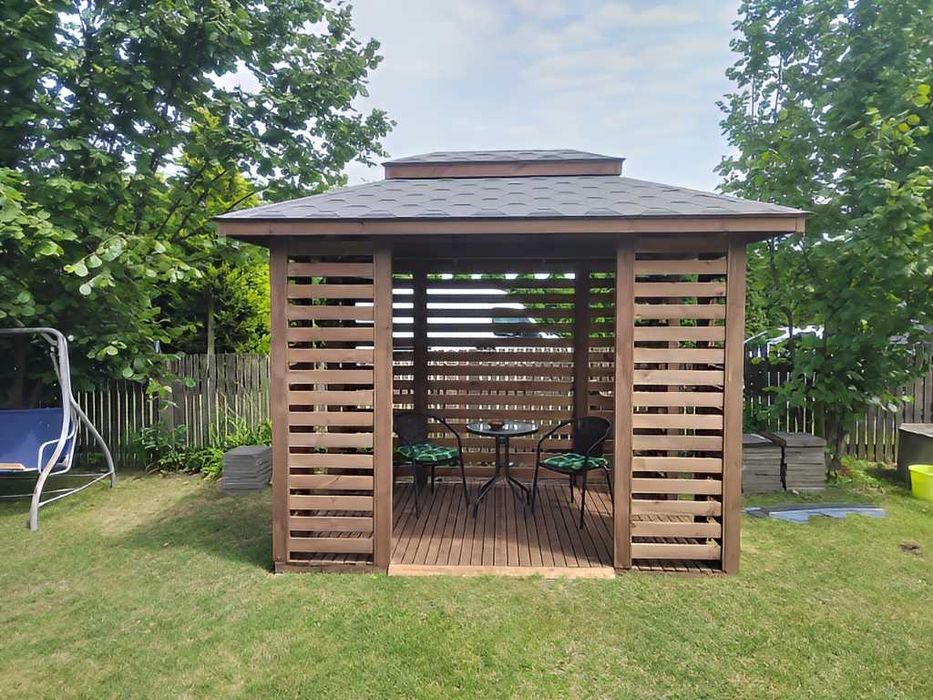 Altana 24 4x4m | Zestaw z Podłogą, Gontem i Impregnacją | PRODUCENT