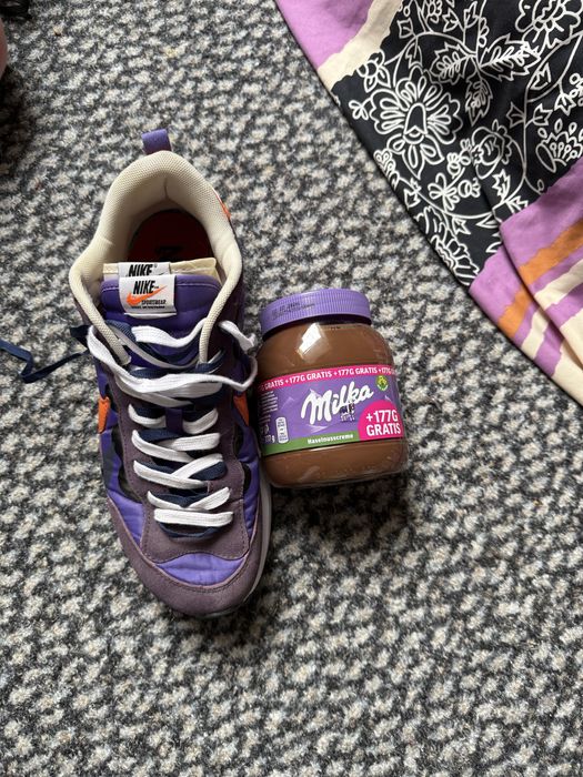 Кросівки Nike x Sacai VaporWaffle (Фіолетові-помаранчеві) 44