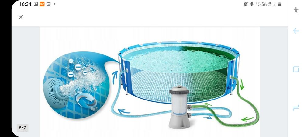 Basen stelażowy Intex duży.