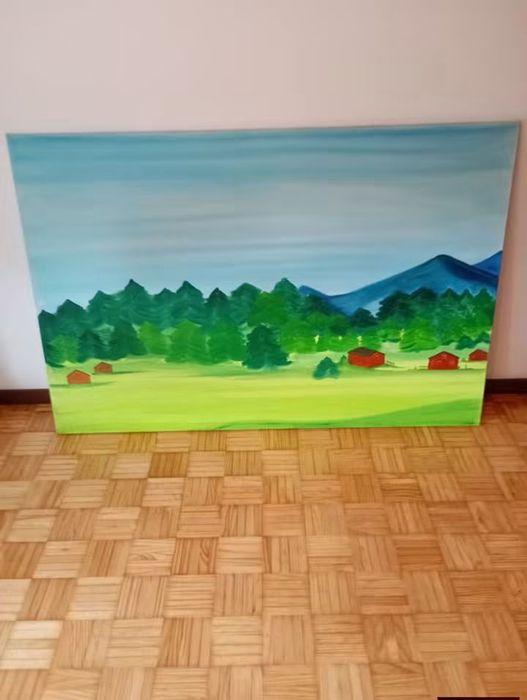 Vendo esta pintura a óleo muita bonita bom estado