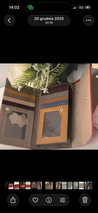 Portfel dasmki skora naturalna