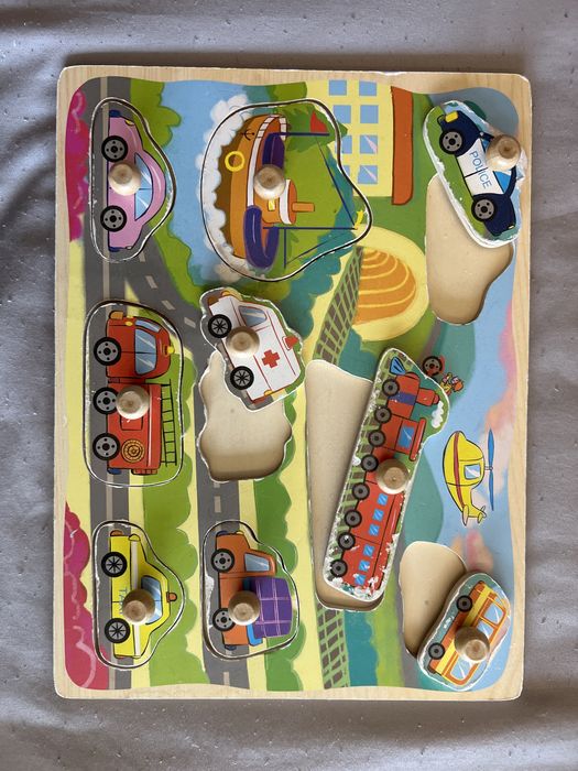 Zabawki, wiaderko, vtech książeczka