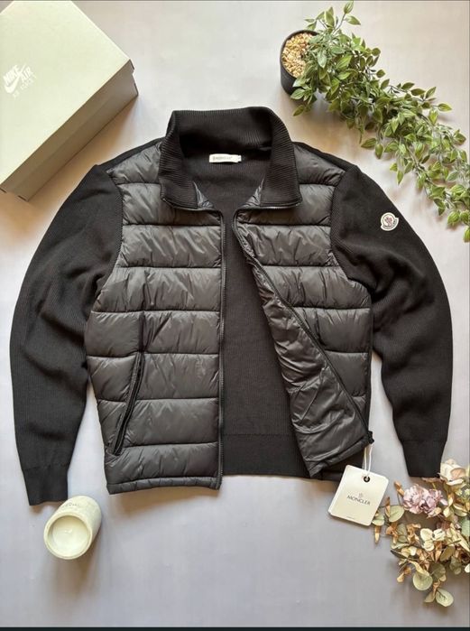 Куртка-кардиган Moncler | Монклер Комбінована куртка | Монклер | Зіпка | Чоловіча | Мужская | женская | кардиган | Жакет | Олд мані