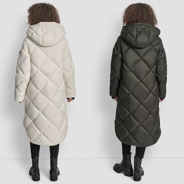 Пальто-пуховик DKNY Diamond Quilted Hooded Puffer Coat S та L