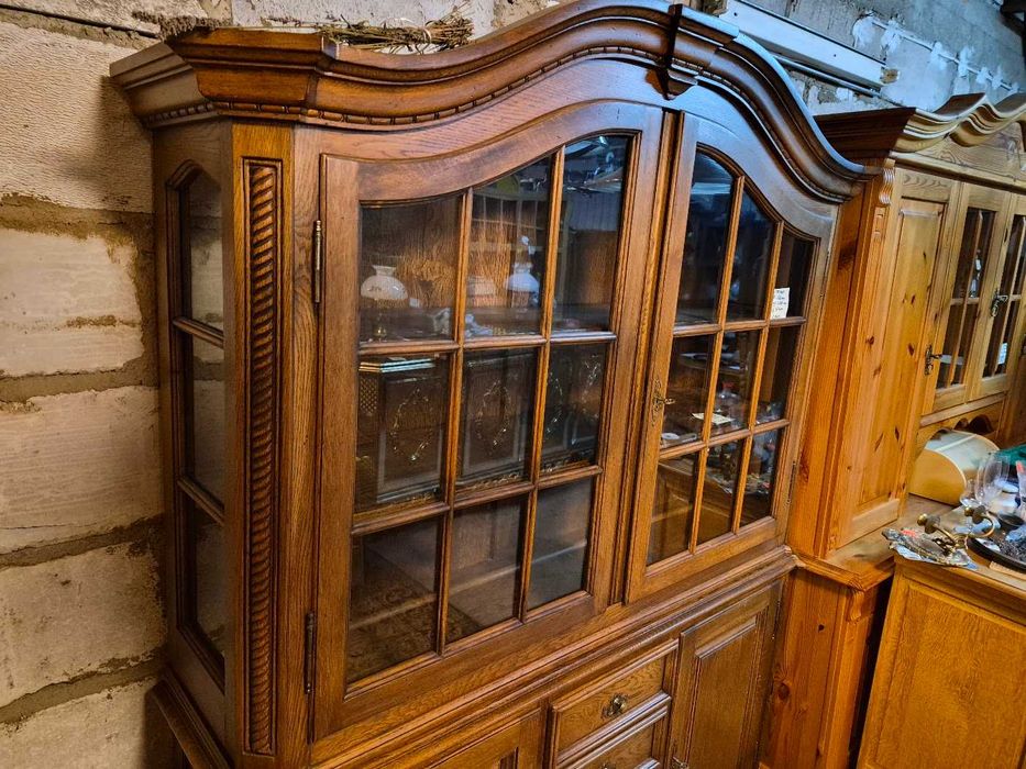 Meble dębowe komoda witryna meble dębowe komplet przecena !!