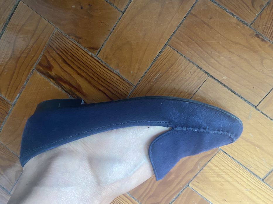 Sapatos Loafers de pelo azul petróleo - Cortefiel