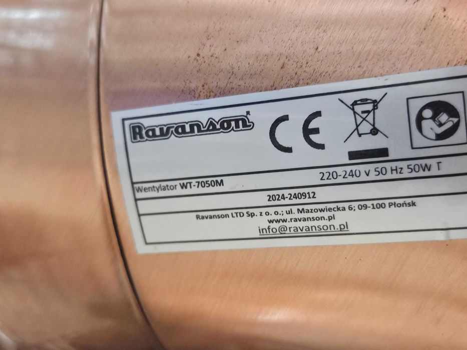 wentylator stojący podlogowy ravanson wt-7050m