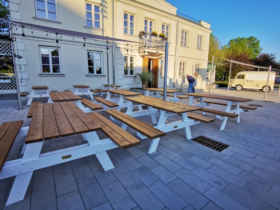 Stół piknikowy, drewniany zestaw piknikowy składany PREMIUM 180 cm