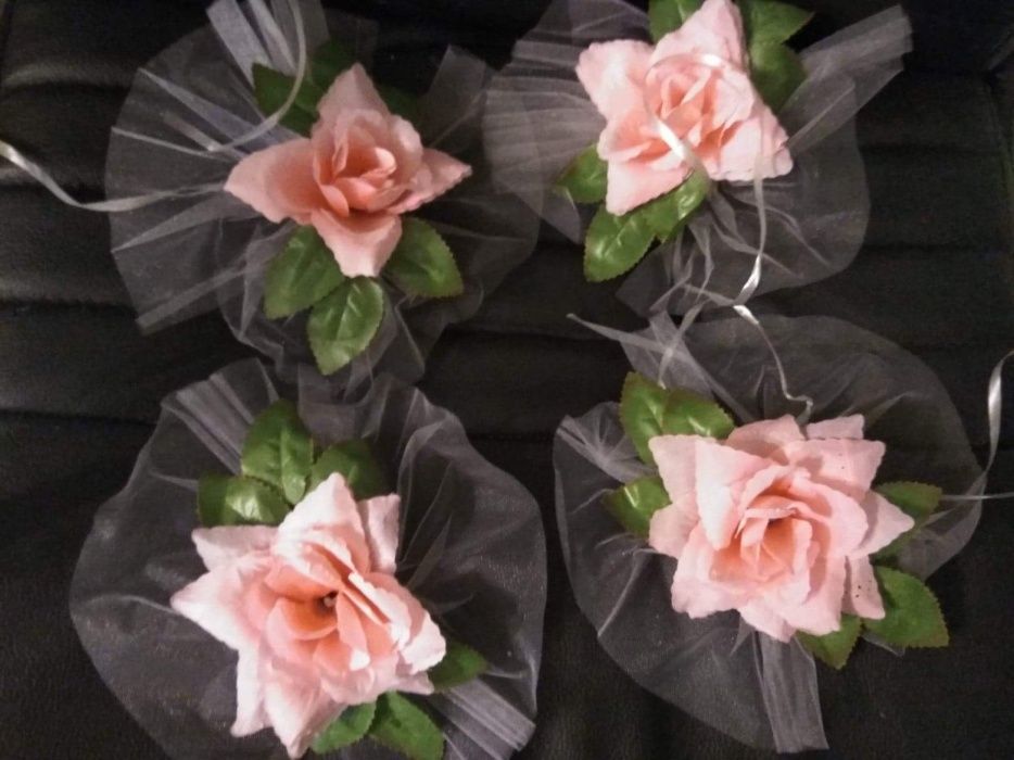 Бутоньерки на свадьбу (для авто)