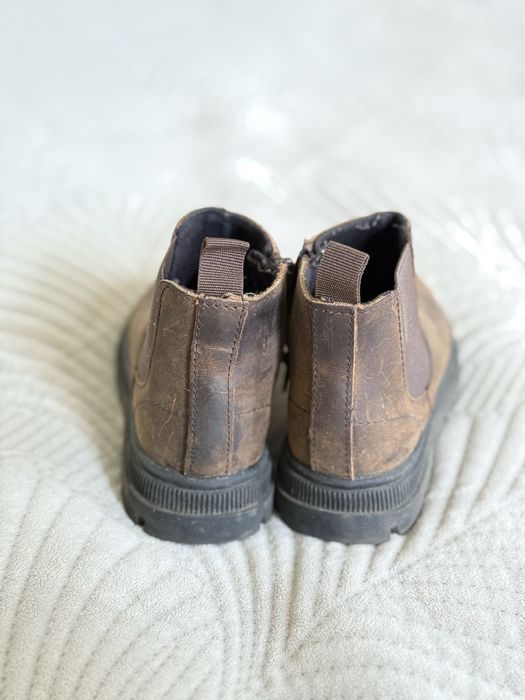 ЧОБОТИ челсі дитячі Zara 24р натуральна шкіра