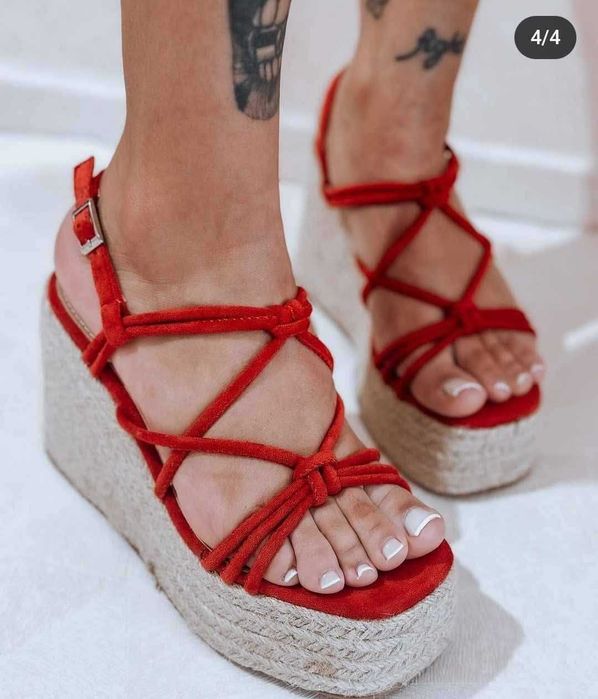 New Collection e Tendência Sandálias Plataforma Como Novas