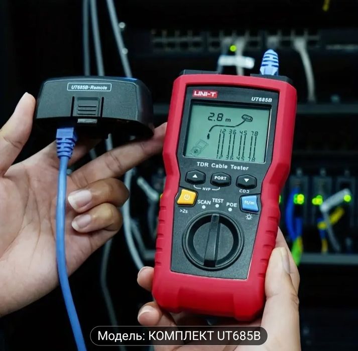 Професійний TDR кабельний тестер UNI-T UT685B KIT (PoE, трасошукач)