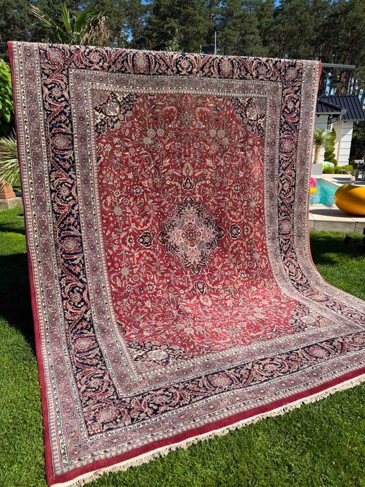Nowy Dywan Perski Kaszmirowy Wełniany Indo Tabriz 360x260 galeria 30 tyś