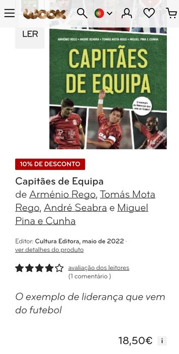 Livro Capitães de Equipa (Novo e portes incluídos)