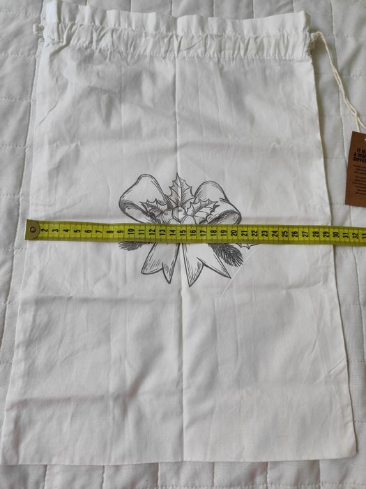 Bawełniany woreczek do przechowywania pokrowiec organic cotton 29x43