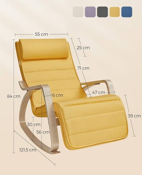 Fotel bujany songmics 2 kolory