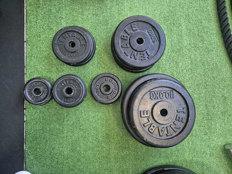 Discos e halteres de 28mm