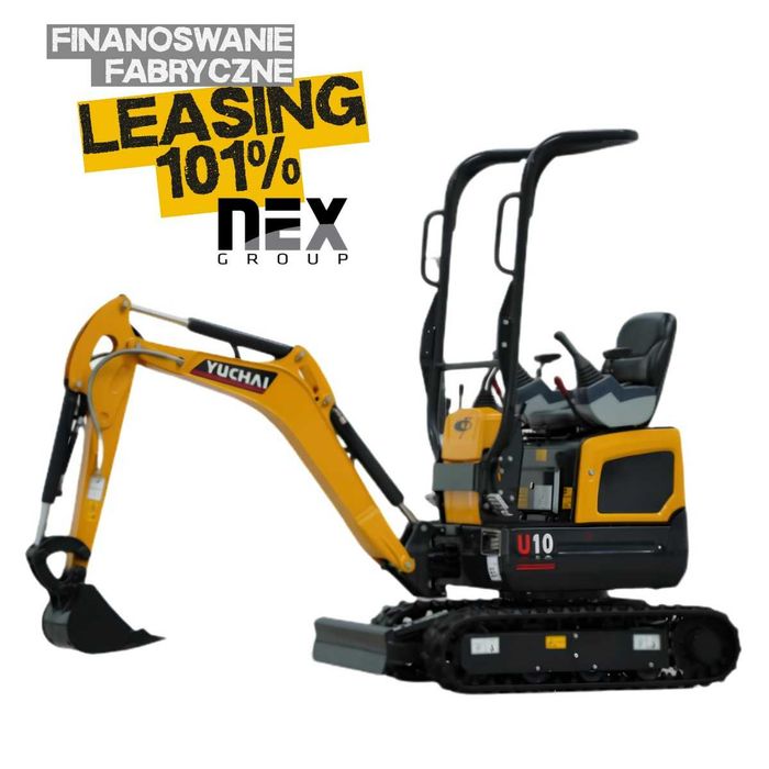 Minikoparka YUCHAI U10 silnik KUBOTA hydraulika SHIMADZU jak Kubota K008 Yanmar SV08