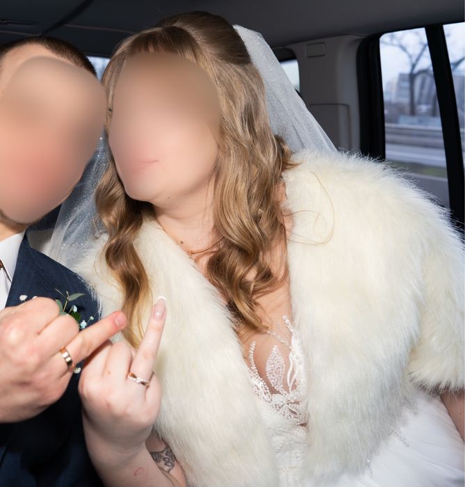 Весільна сукня ( XL-XXL) + шубка у подарунок