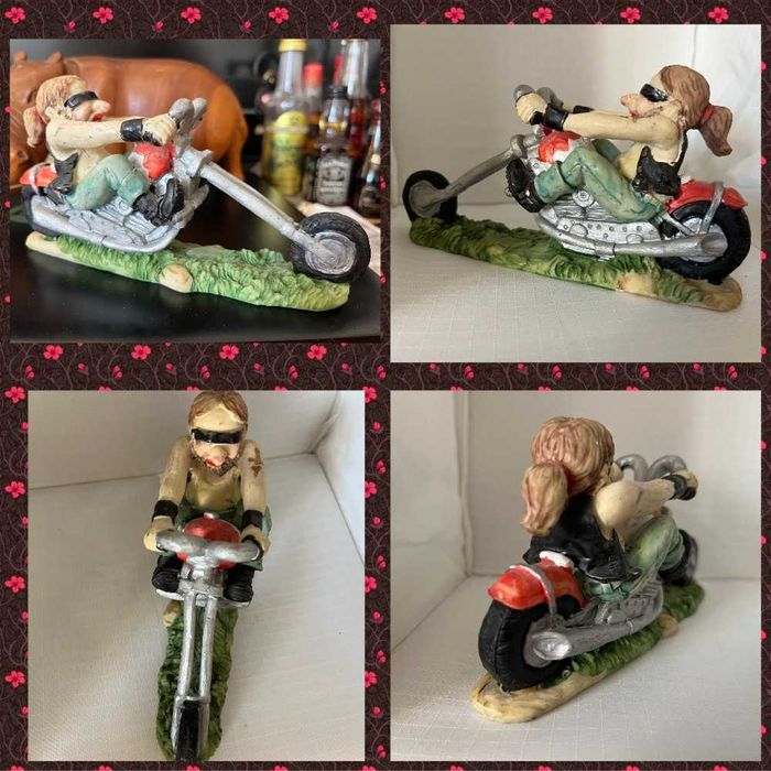 Фигрка Байкер Мотоцикл Чоппер Винтаж Байк Винтаж Чоп Мото