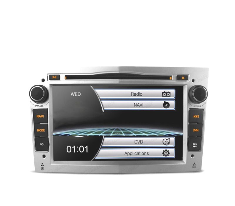 AUTO RADIO 2DIN 7" PARA OPEL COR CINZA CLARO USB GPS TACTIL HD