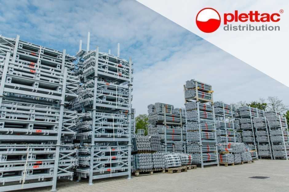 Rusztowanie elewacyjne PRODUCENT – pow.rob. 504m2, wys.rob.8m Plettac
