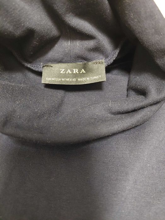 Golf cienki Zara r M wiskoza granatowy