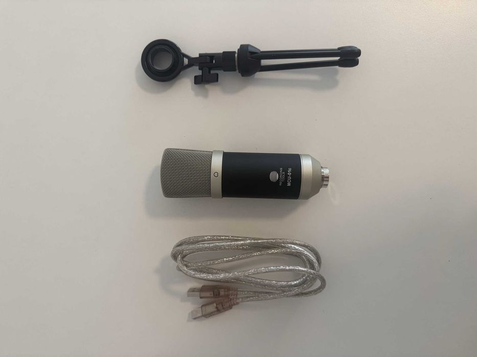 Microfone condensador USB Recording Tools MCU-01c + tripé