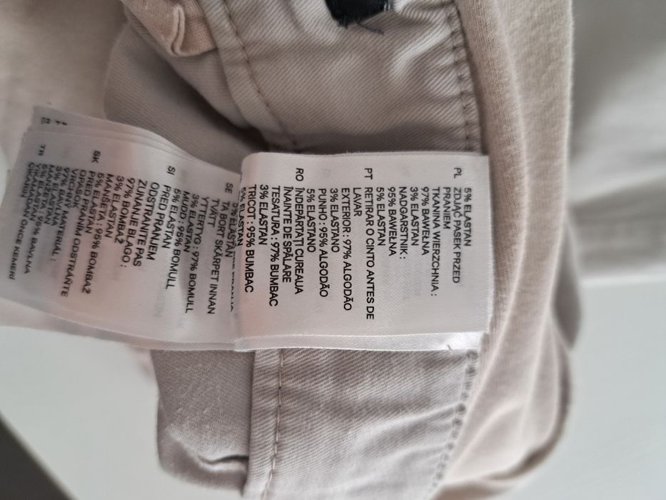 H&m mama 38 m spodnie ciążowe beżowe kremowe piaskowe