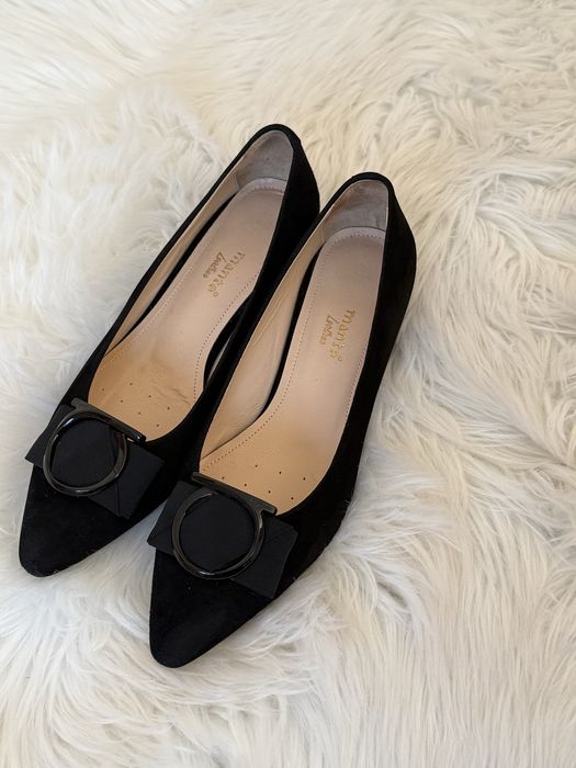 Чорні жіночі замшеві туфлі mante leather