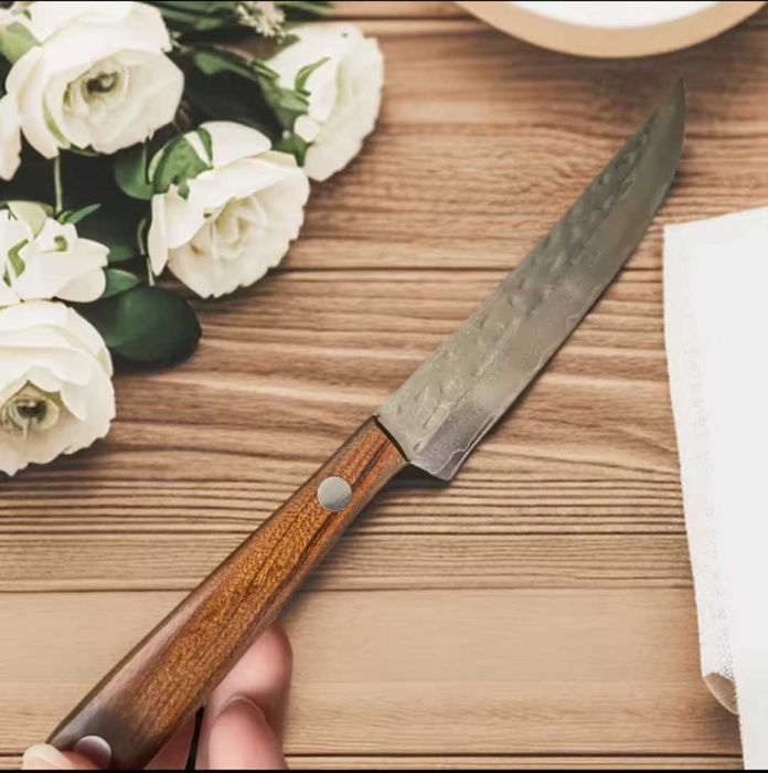 Стильный небольшой кухонный нож(нож для стейка)+ ПОДАРОК!(Подставка)