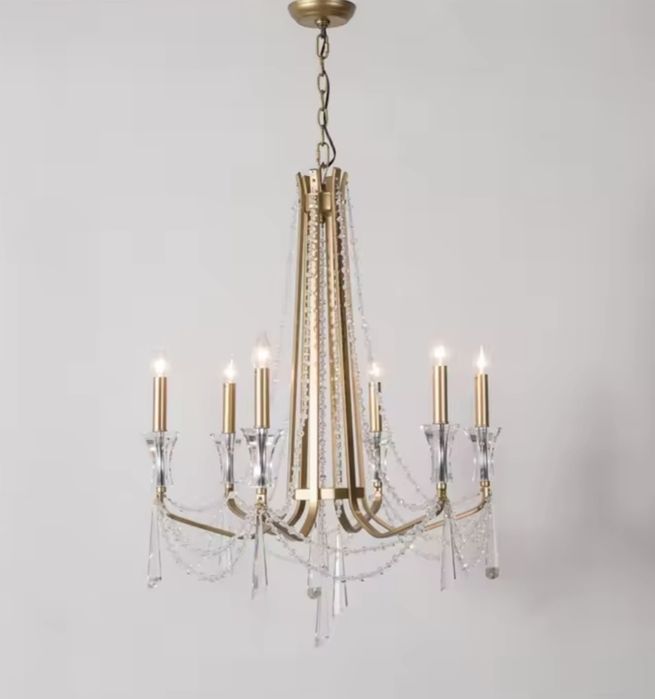 Żyrandol duży kryształowy