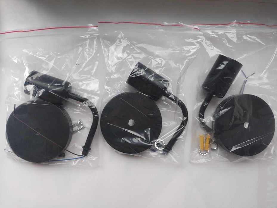 Светильник лофт минимализм е27 черный Новые