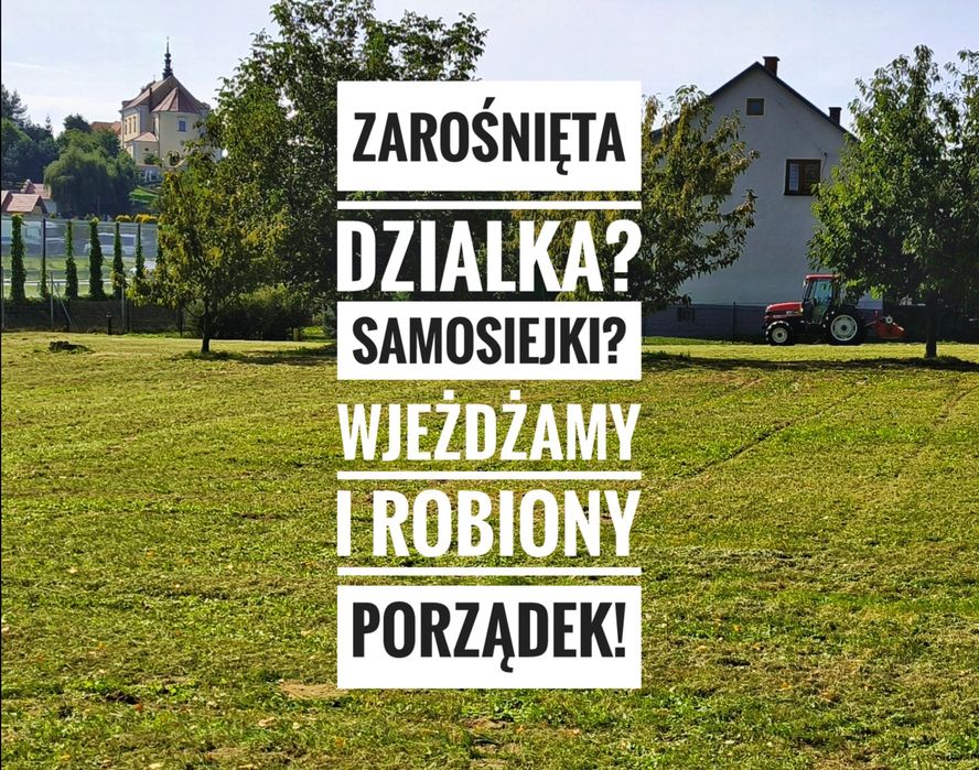 Koszenie działek glebogryzarka separacyjna, Kosiarka bijakowa, zarośla