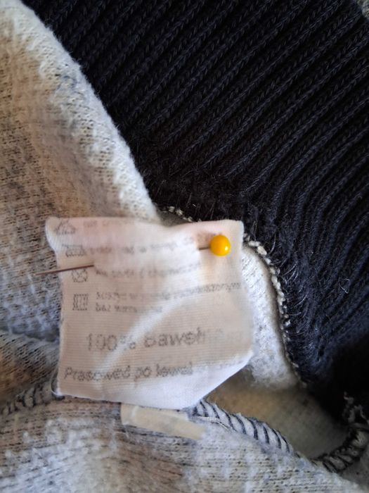Męski sweter w szaro-czarne pasy r. XXL