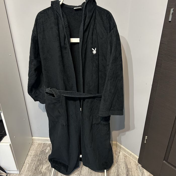 Czarny szlafrok Playboy