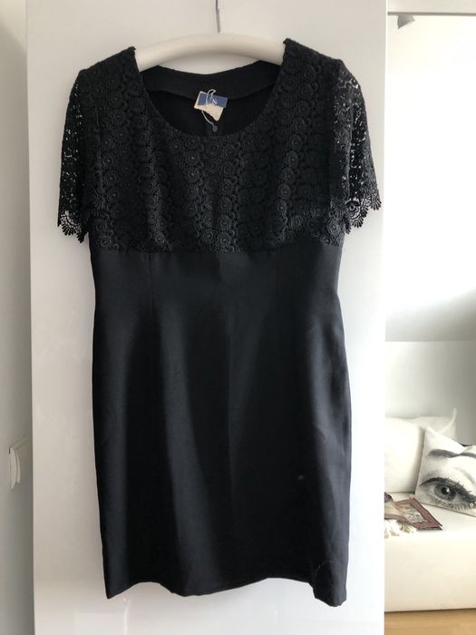 Mala czarna z gipiurą. 38/40